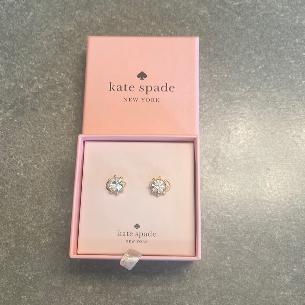 Kate Spade Flying Colors Clear Crystal Stud Earrings